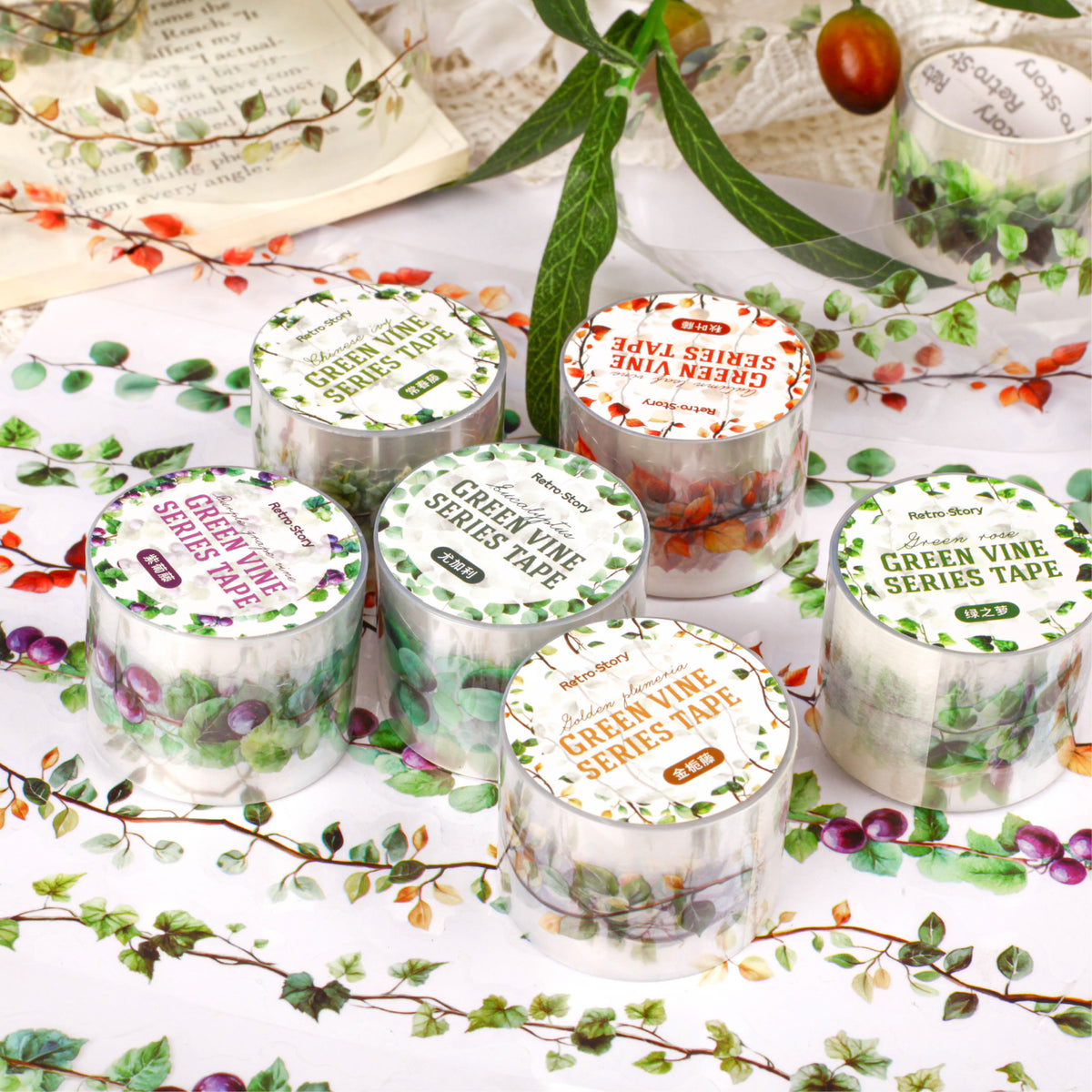 Green Vine Die Cutting Tape
