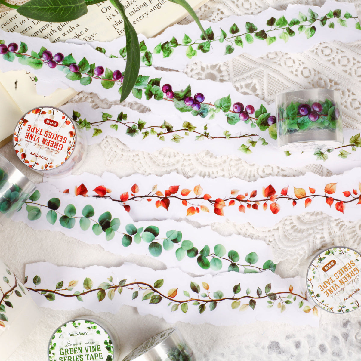 Green Vine Die Cutting Tape