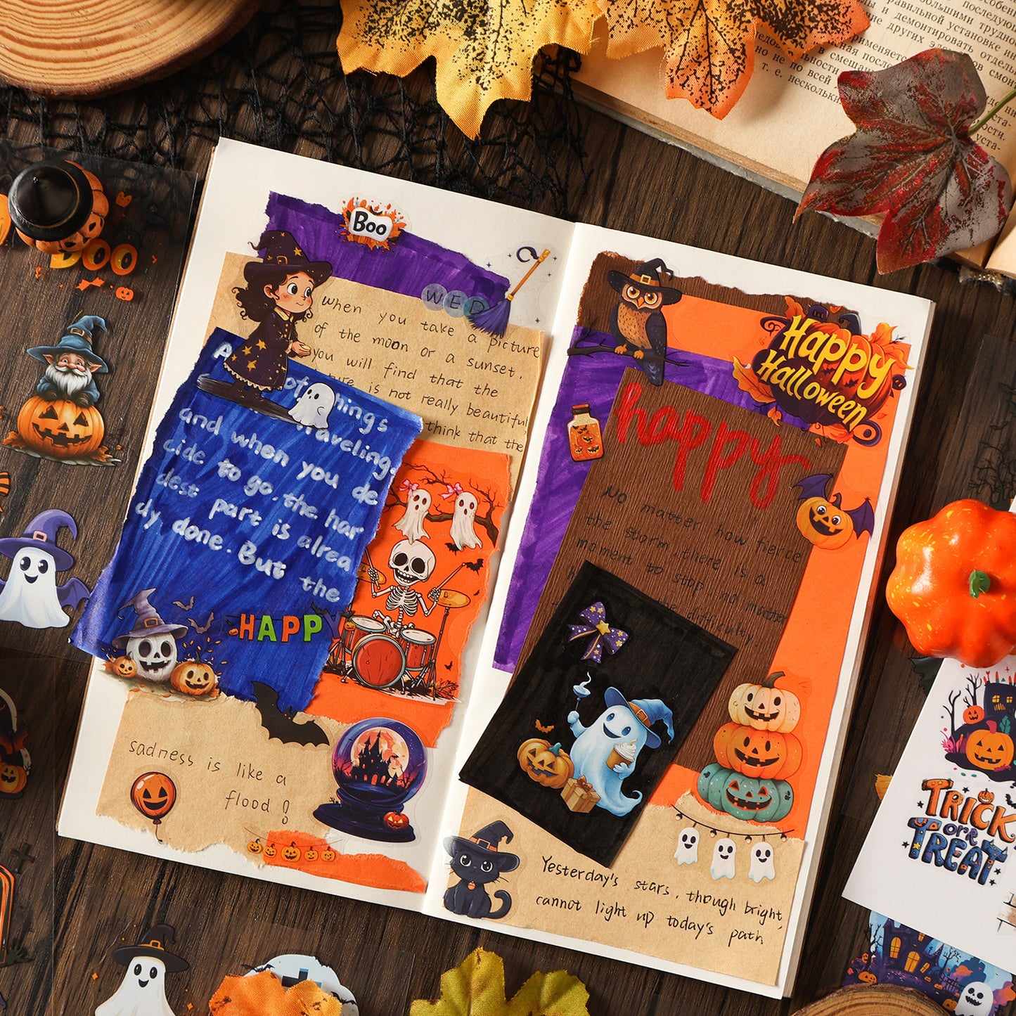 Halloween Castle Die-cut Sticker Book 20pcs