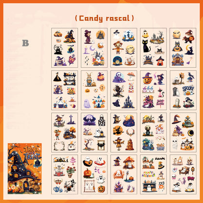 Halloween Castle Die-cut Sticker Book 20pcs