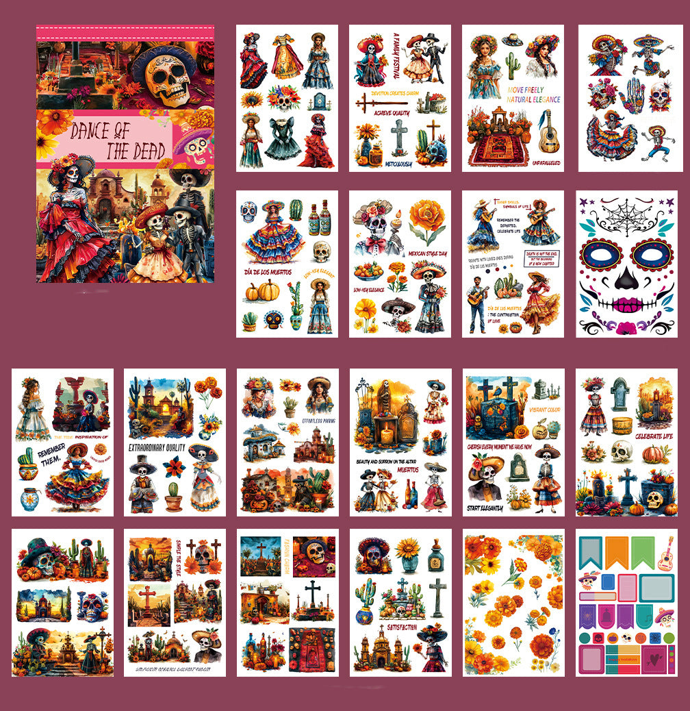 Halloween and Death Day Night Sticker Book