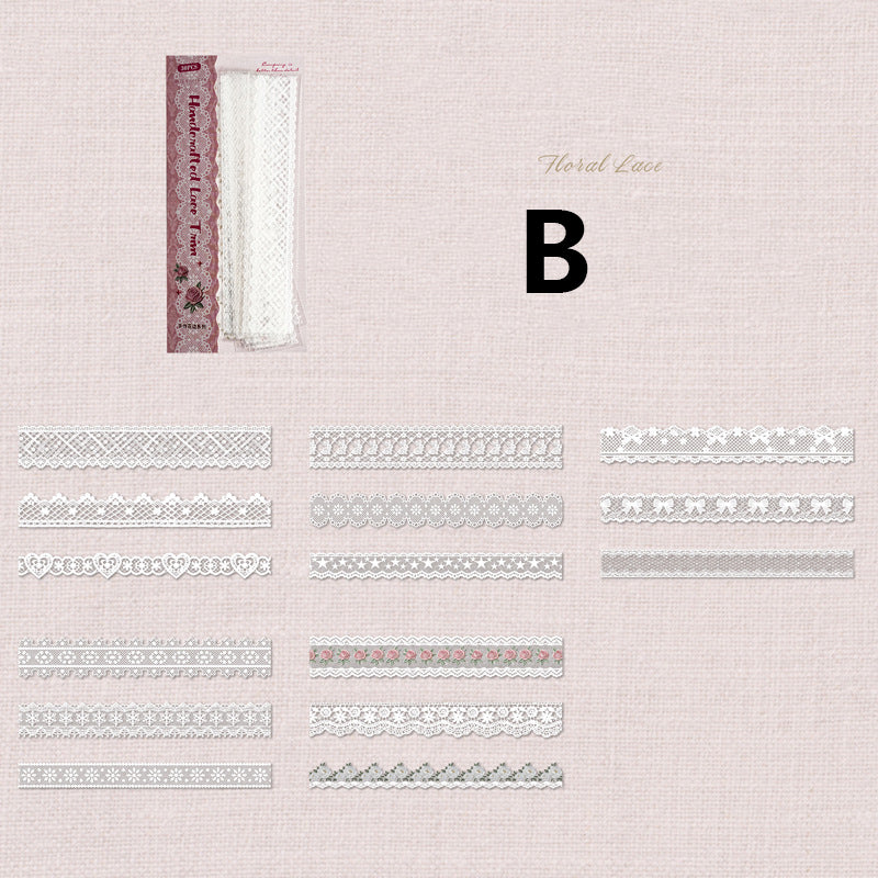 Handmade Lace Sticker 30pcs