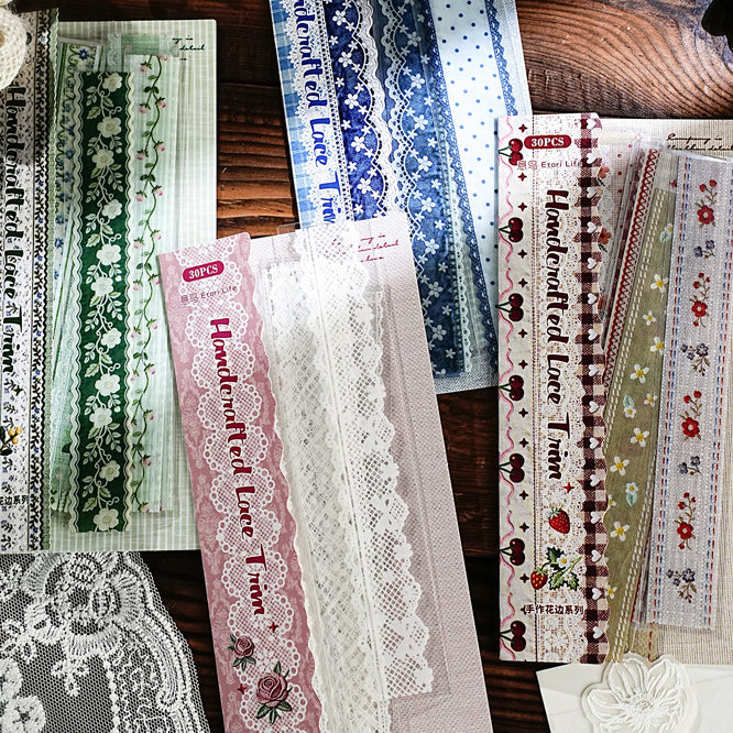 Handmade Lace Sticker 30pcs – Estarcase