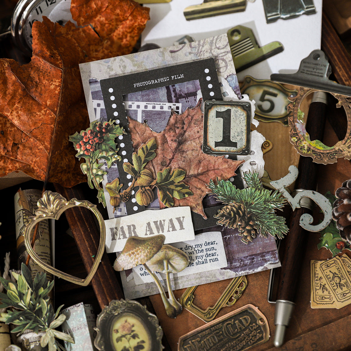 Handmade Treasure Box Sticker 20pcs