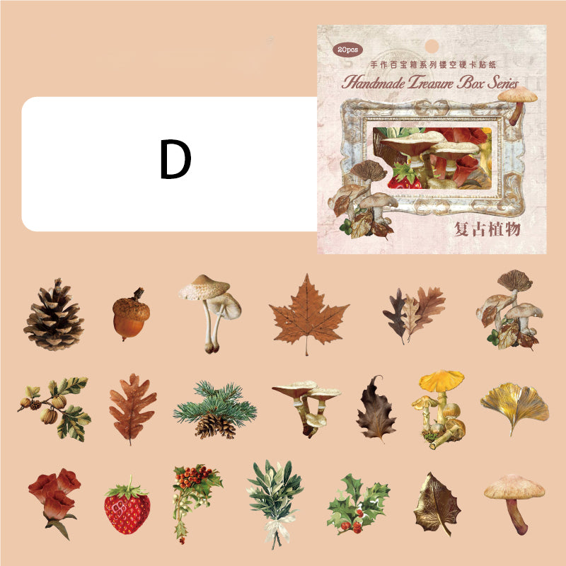 Handmade Treasure Box Sticker 20pcs