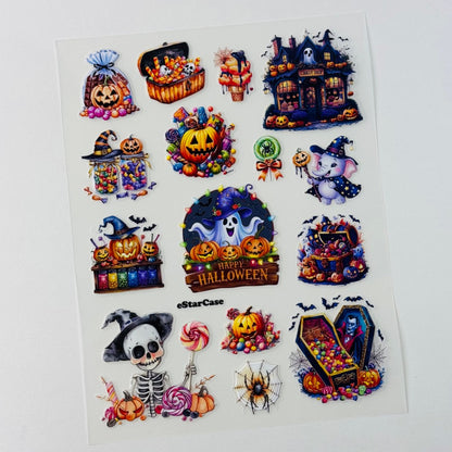 Happy Halloween Embossed Sticker 1pcs