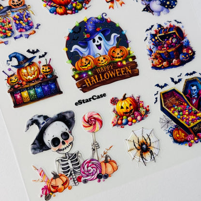Happy Halloween Embossed Sticker 1pcs