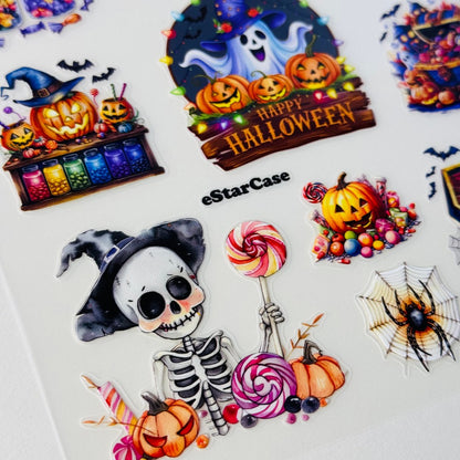 Happy Halloween Embossed Sticker 1pcs