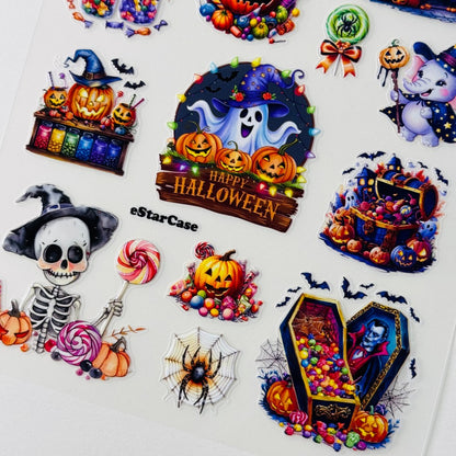 Happy Halloween Embossed Sticker 1pcs