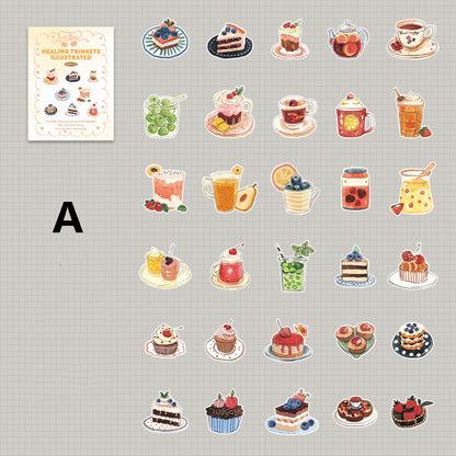 Healing Trinkets Illustrated Sticker 60pcs