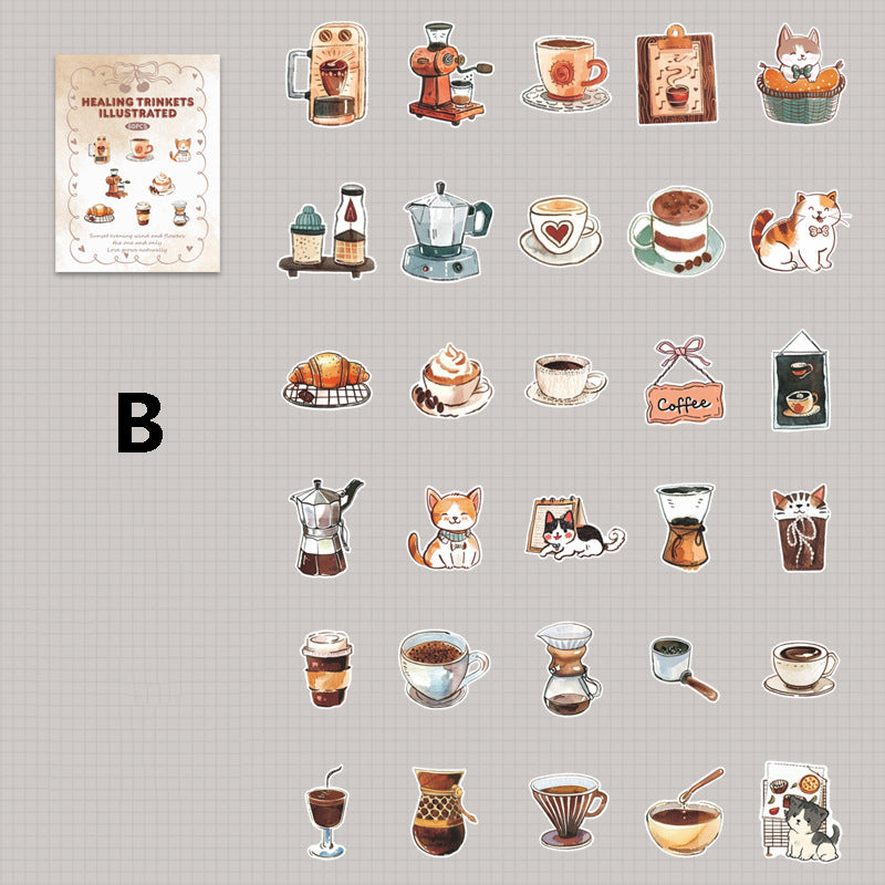 Healing Trinkets Illustrated Sticker 60pcs