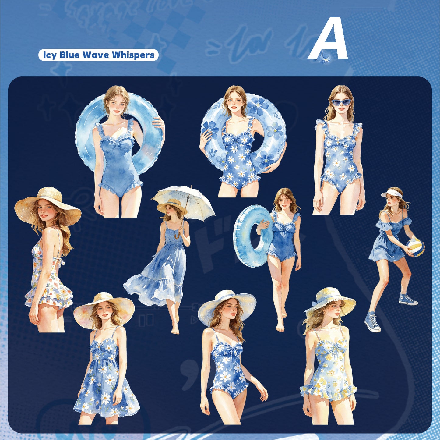 Hello Summer Sticker Pack Sticker 10pcs