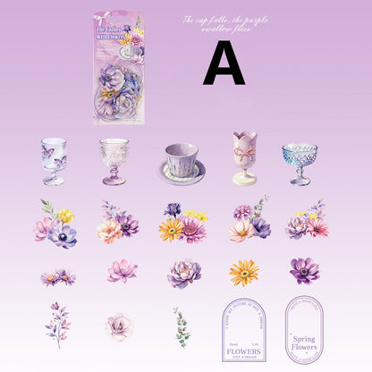 Hidden Flower Corner Series Sticker 20pcs