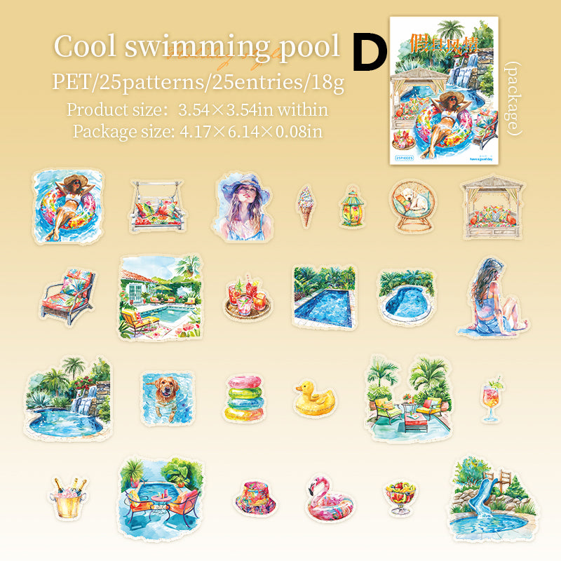 Holiday Style Stickers 25pcs