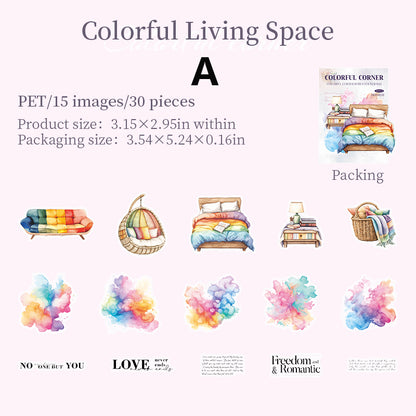 Home Corner Sticker 30pcs