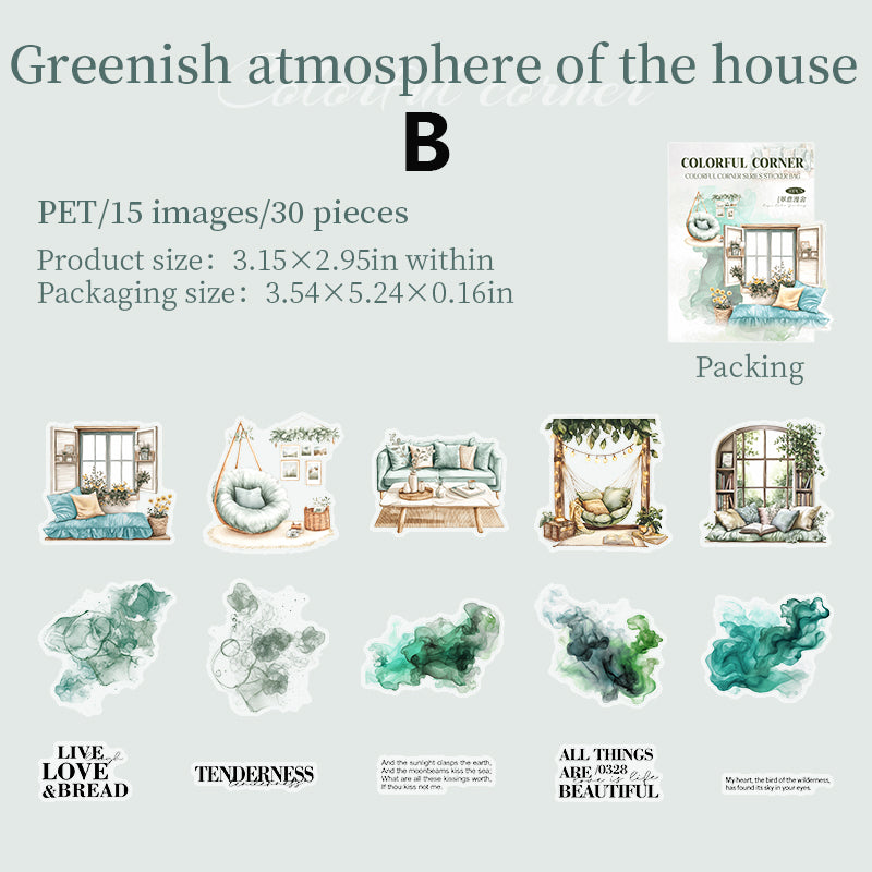 Home Corner Sticker 30pcs