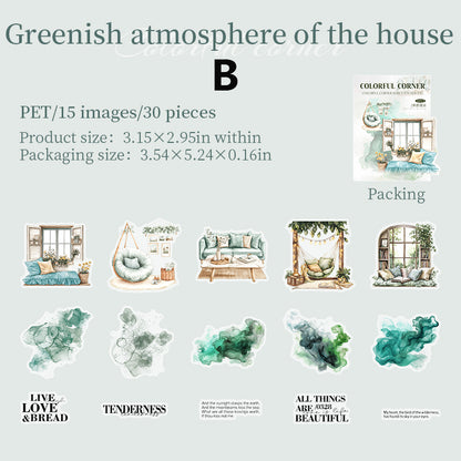 Home Corner Sticker 30pcs