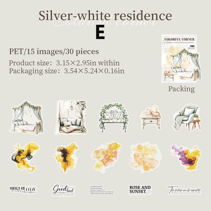 Home Corner Sticker 30pcs