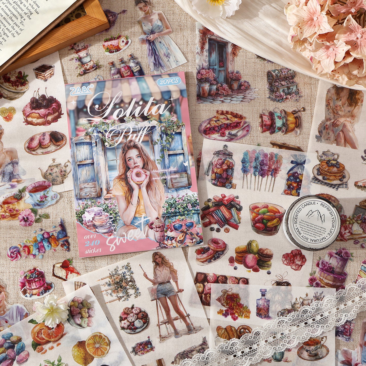 Honey Glaze Fragrance Sticker Book 20pcs