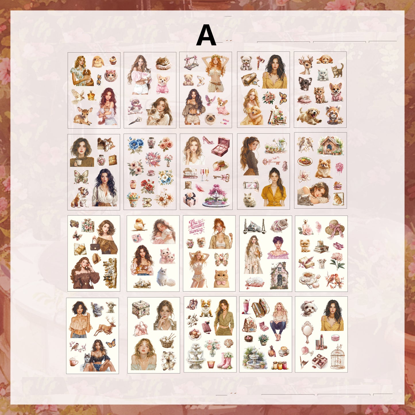 Honey Glaze Fragrance Sticker Book 20pcs