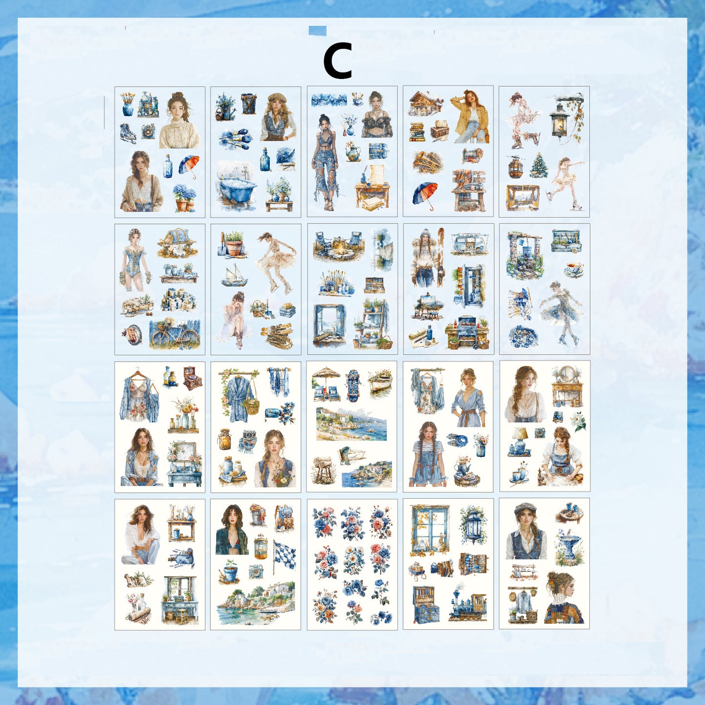 Honey Glaze Fragrance Sticker Book 20pcs