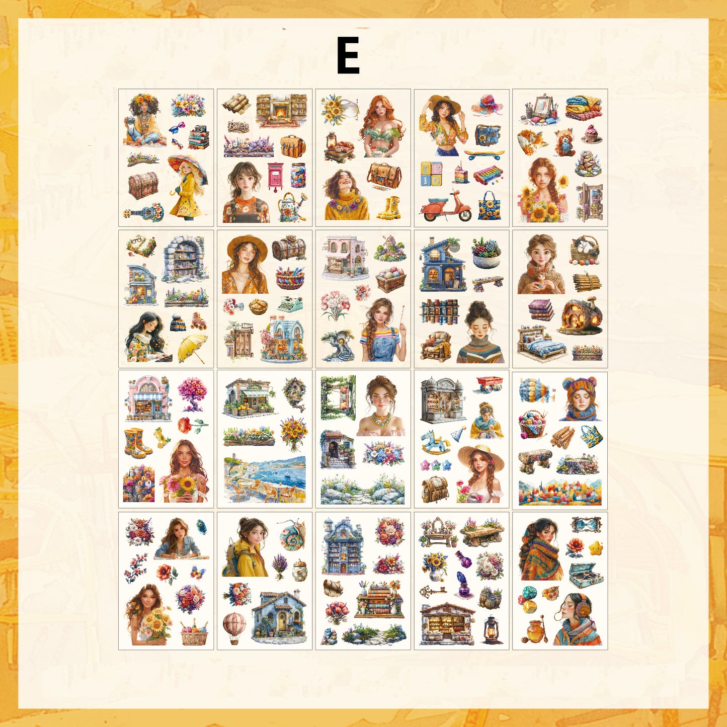 Honey Glaze Fragrance Sticker Book 20pcs