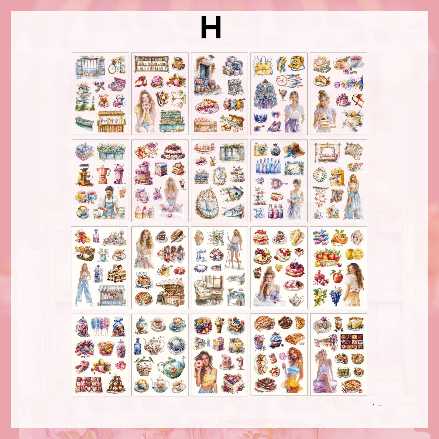 Honey Glaze Fragrance Sticker Book 20pcs