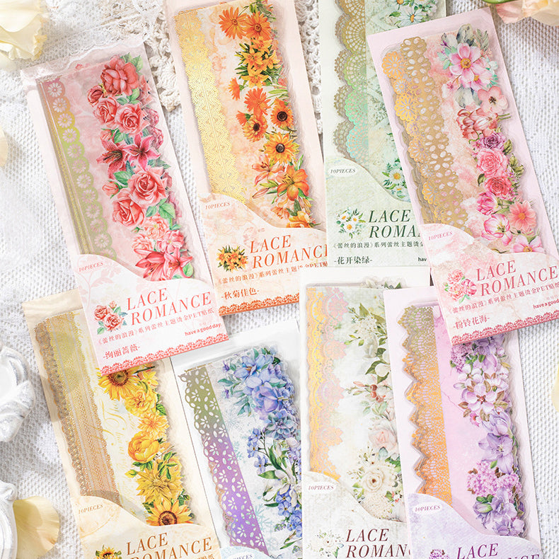 Hot Stamping Lace Floral Stickers