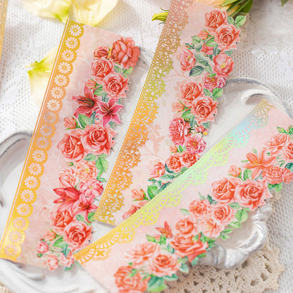 Hot Stamping Lace Floral Stickers