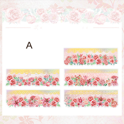 Hot Stamping Lace Floral Stickers