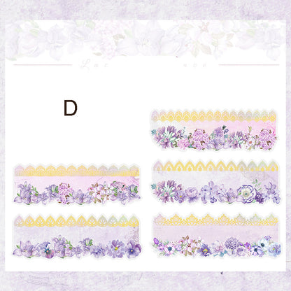 Hot Stamping Lace Floral Stickers