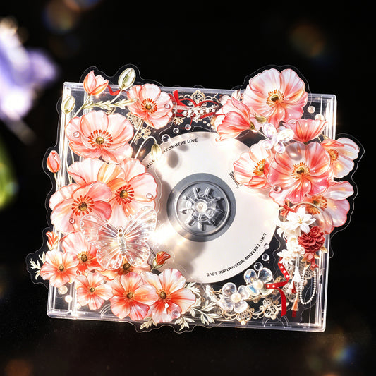 Iridescent Floral Sticker 10pcs