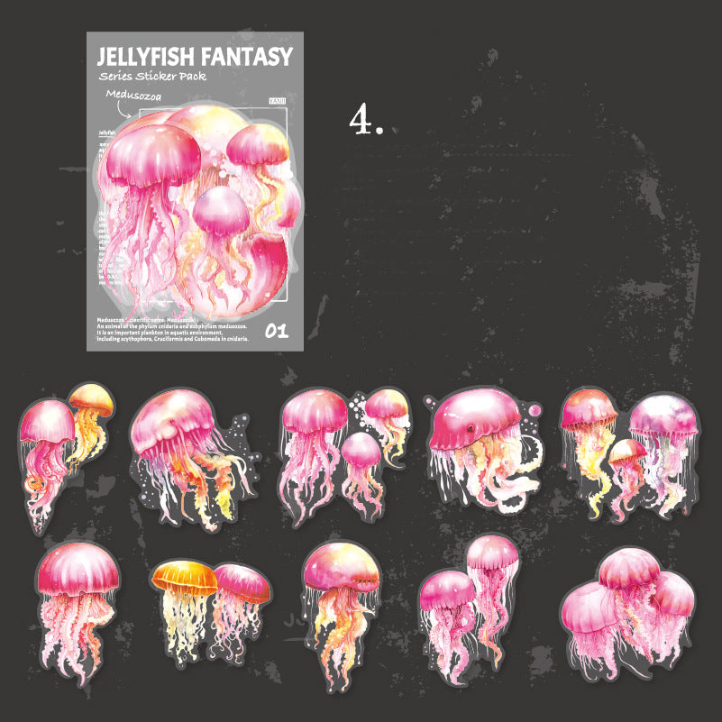 Jellyfish Fantasy Stickers 20pcs