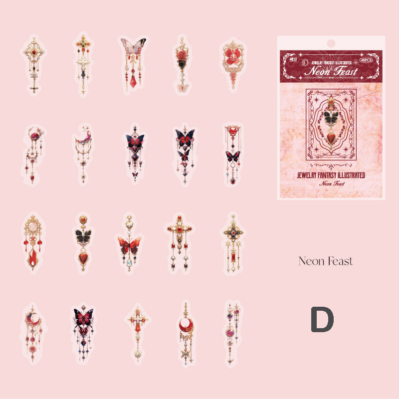 Jewelry Fantasy Stickers 40pcs