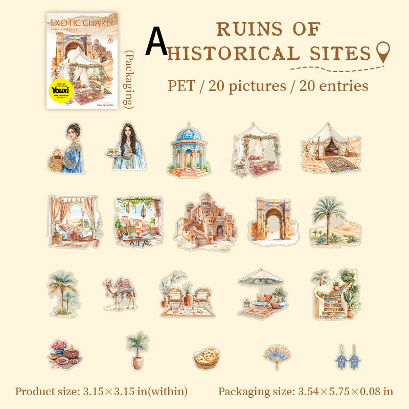 Journey Of A Foreign Land Sticker 20pcs