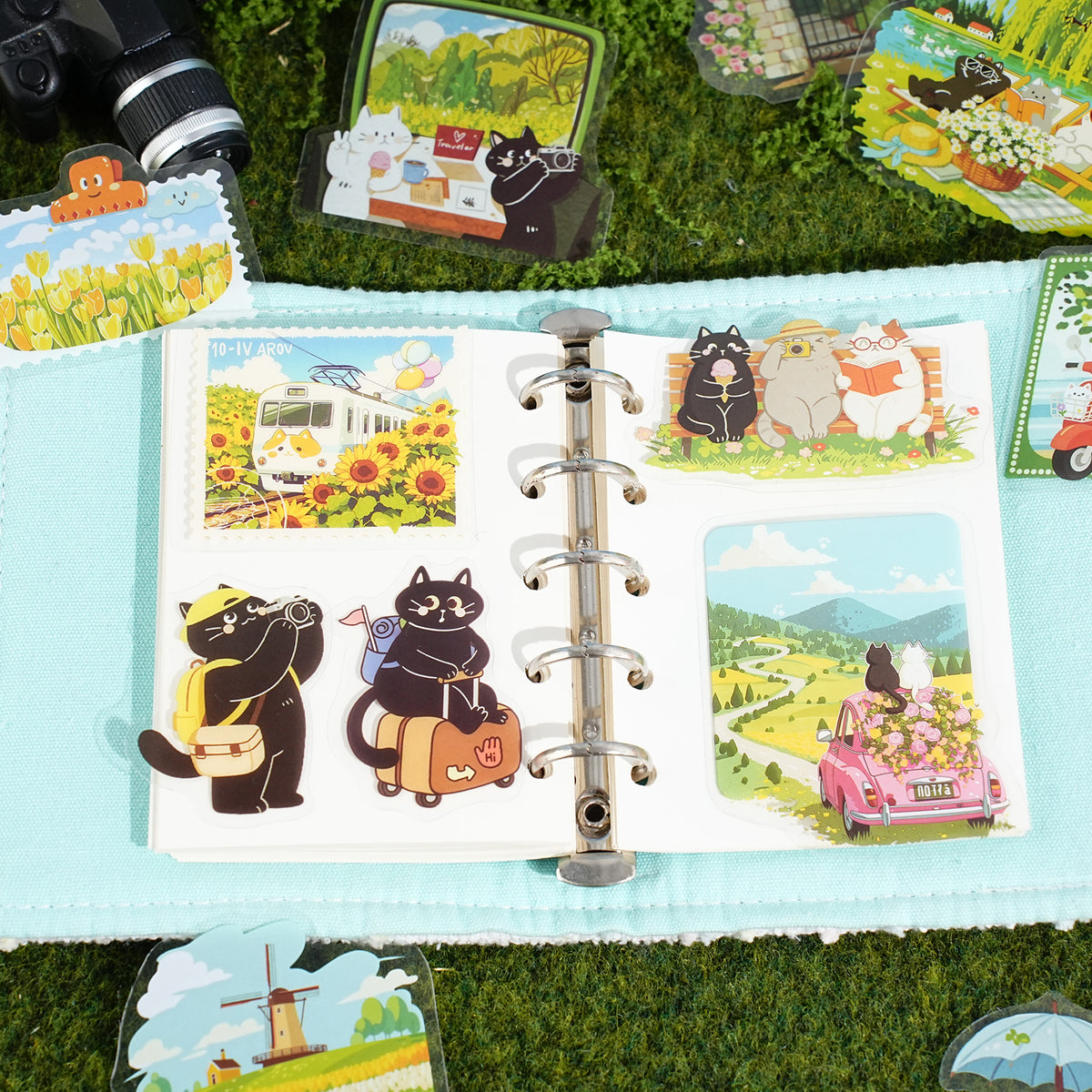 Kitty Wanders the World  Sticker 15pcs