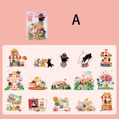 Kitty Wanders the World  Sticker 15pcs