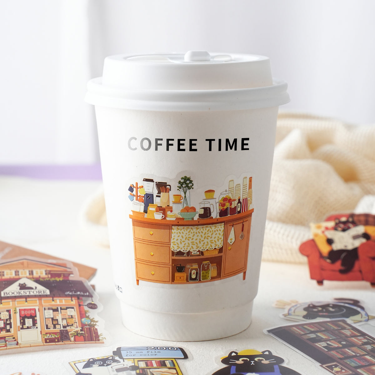 Kitty Wanders the World  Sticker 15pcs