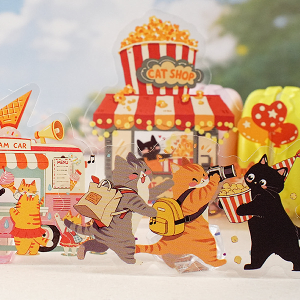 Kitty Wanders the World  Sticker 15pcs