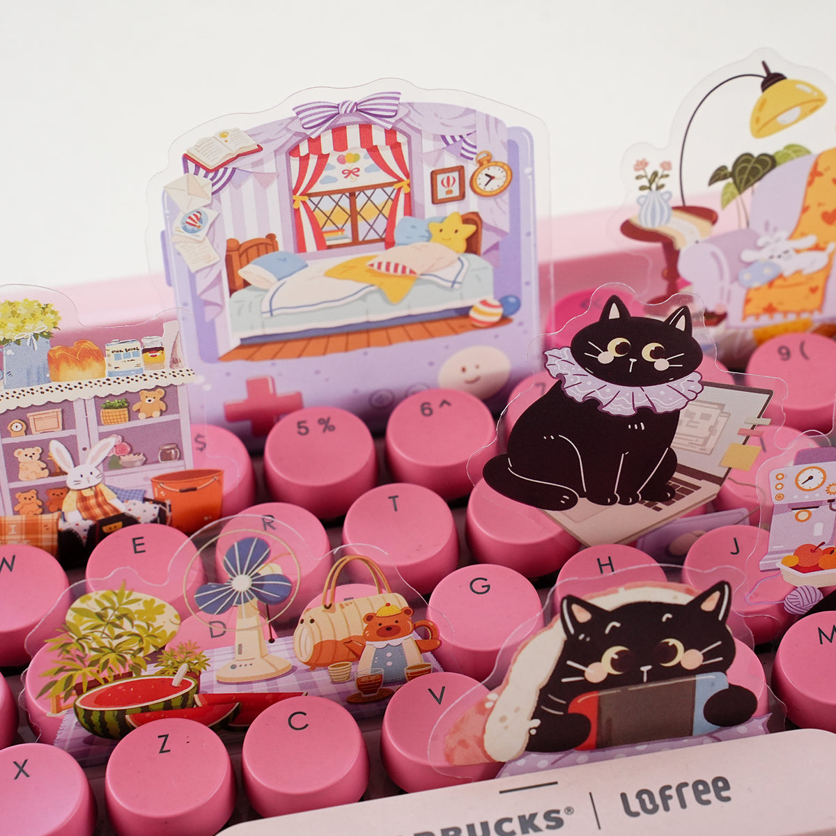 Kitty Wanders the World  Sticker 15pcs