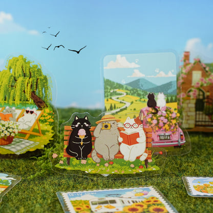 Kitty Wanders the World  Sticker 15pcs