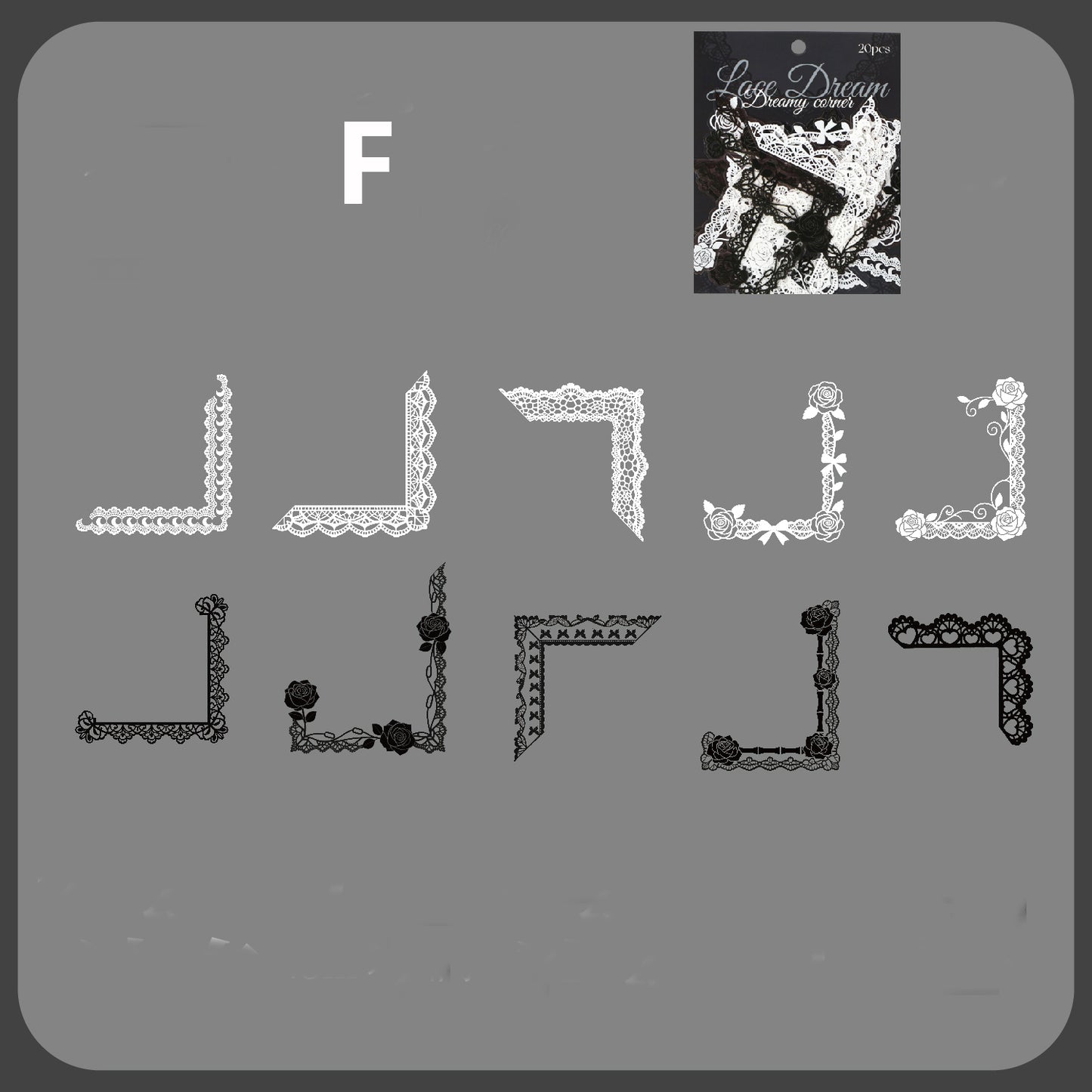 Lace Dream Sticker 20pcs