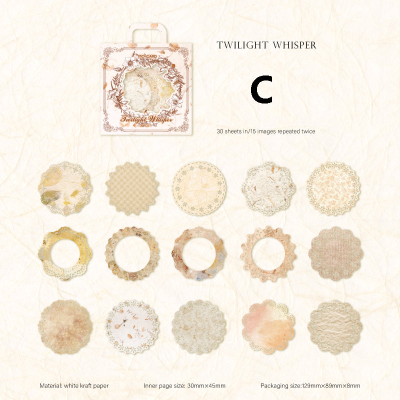 Lace Light Serier Sticker 30pcs