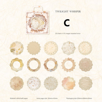 Lace Light Serier Sticker 30pcs