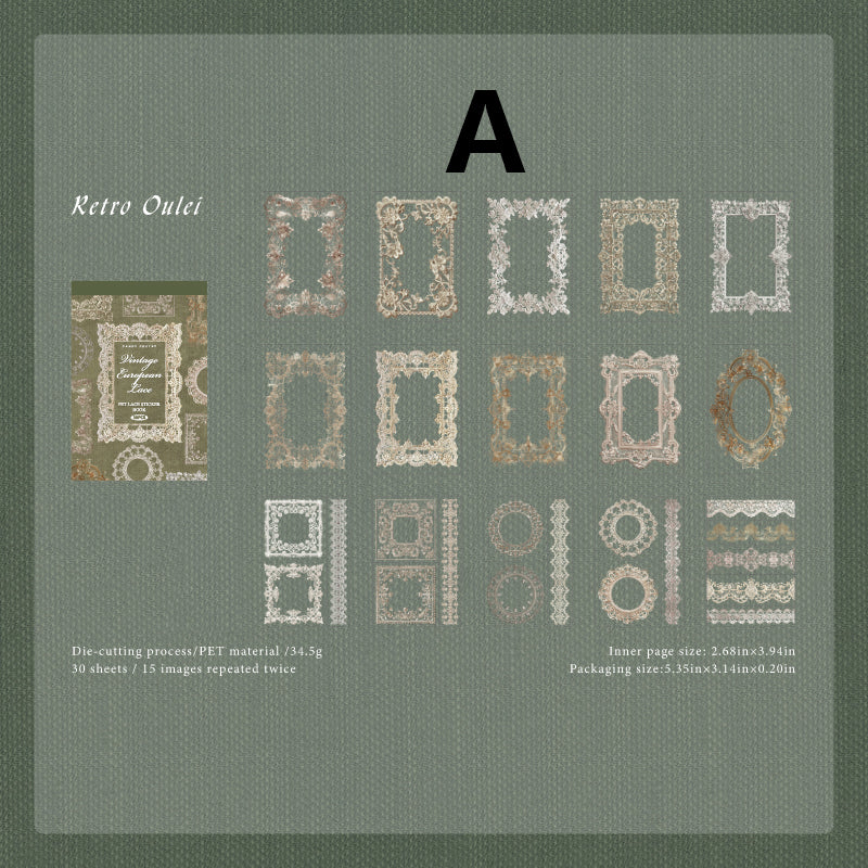 Lace Museum Sticker 30pcs