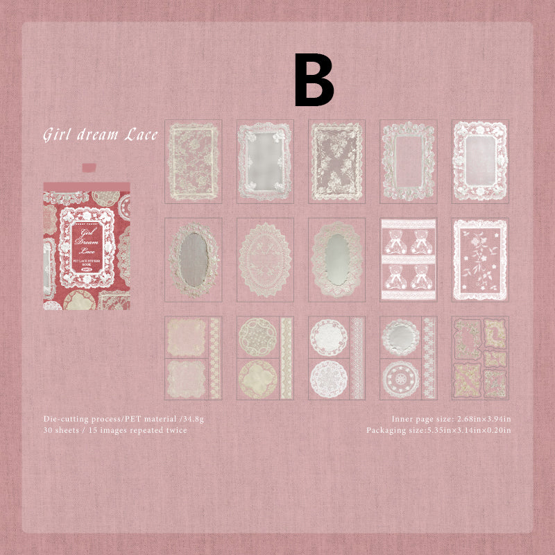 Lace Museum Sticker 30pcs