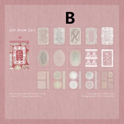 Lace Museum Sticker 30pcs