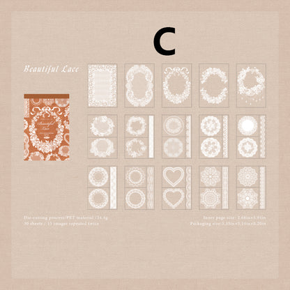 Lace Museum Sticker 30pcs