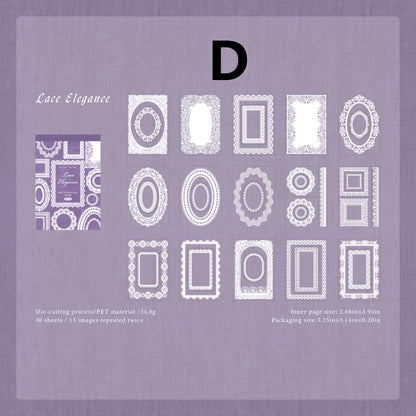 Lace Museum Sticker 30pcs