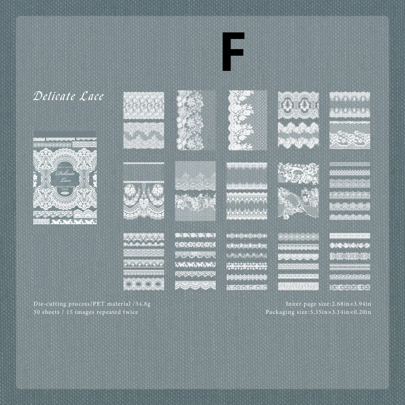Lace Museum Sticker 30pcs